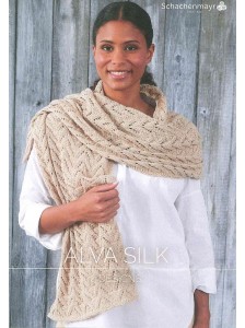 Журнал буклет Schachenmayr 4 Designs Alva Silk, на немецком языке, с переводом на русский язык (вкладыш)