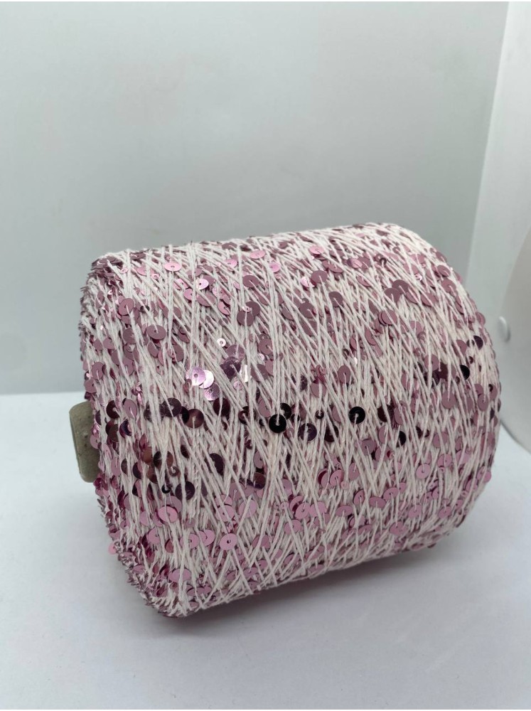Королевские пайетки AJ040 Розовый (глянцевые пайетки в тон)