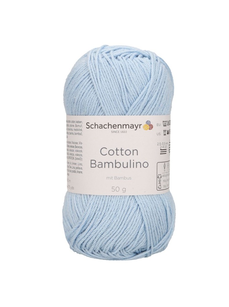 Пряжа Cotton Bambulino Schachenmayr 52 Голубой 