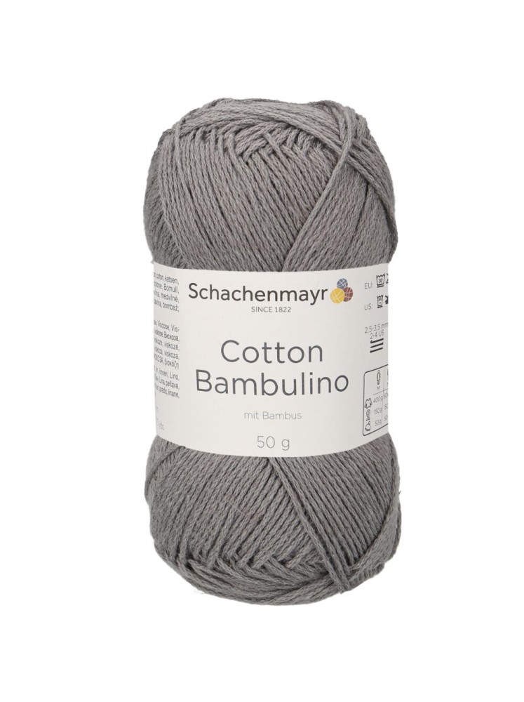 Пряжа Cotton Bambulino Schachenmayr 90 Серый