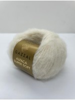 Пряжа Alpaca Super Soft Gazzal 101 Молочный