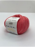Пряжа Baby Cotton Gazzal 3435 Розовый коралл