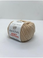 Пряжа Baby Cotton Gazzal 3445 Бежевый