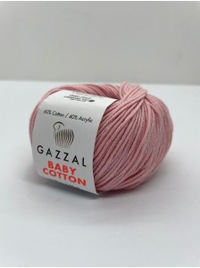 Пряжа Baby Cotton Gazzal 3444 Пудра