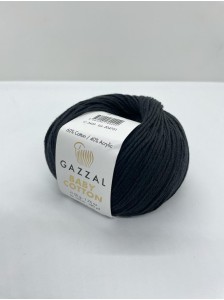 Пряжа Baby Cotton Gazzal 3433 Чёрный