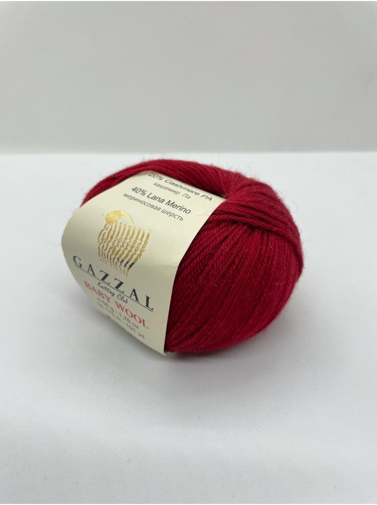 Пряжа Baby Wool Gazzal 816 Вишневый