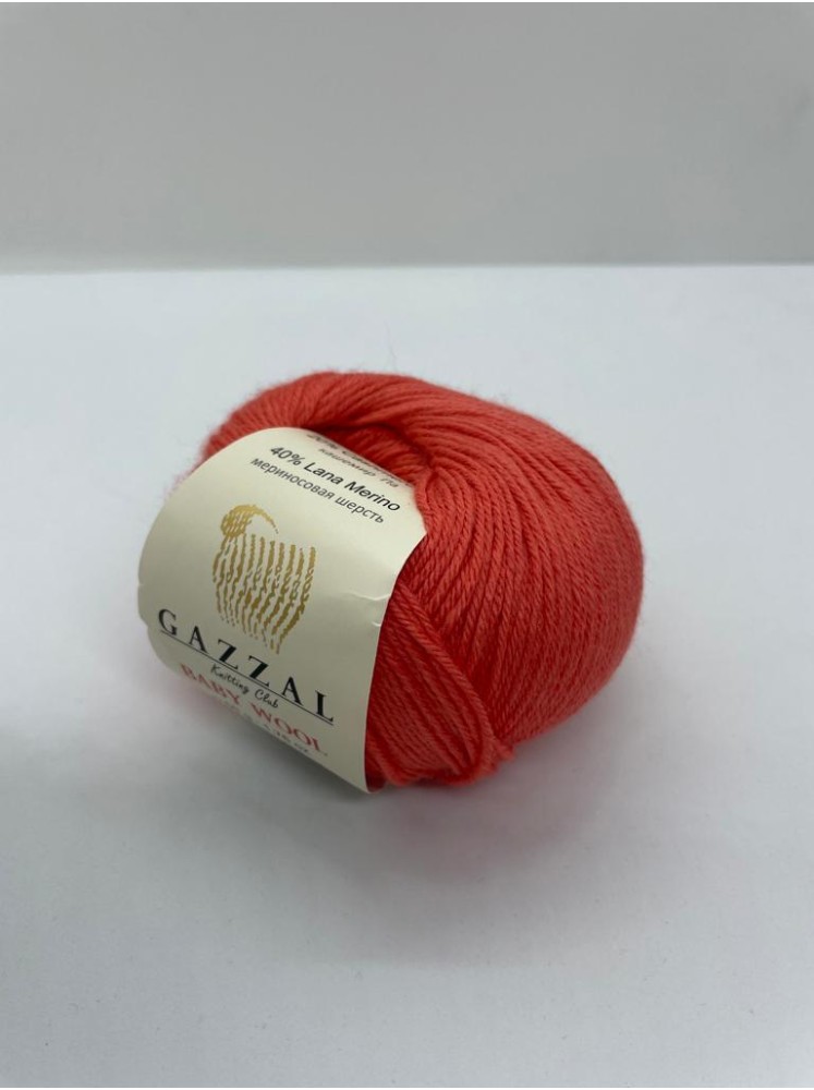 Пряжа Baby Wool Gazzal 819 Коралл