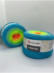Пряжа Flowers Vivid Yarnart 509 Неоновая радуга