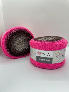 Пряжа Flowers Vivid Yarnart 501 Розовый-шоколад