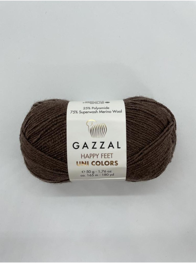 Пряжа Happy Feet Uni Colors Gazzal 3558 Кофе