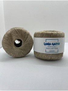 Пряжа Paillettes LANA GATTO 8600 Золотой песок