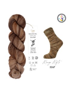 Пряжа Happy Feet Gazzal 3267 Манго-мохито