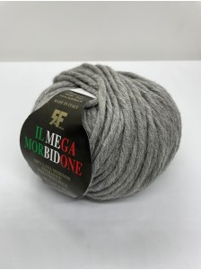 Пряжа Mega Morbidone 02 Серый меланж 