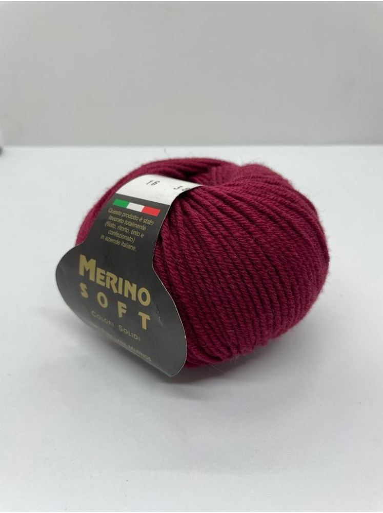Пряжа Merino Soft Rial Filati 16 Спелая вишня