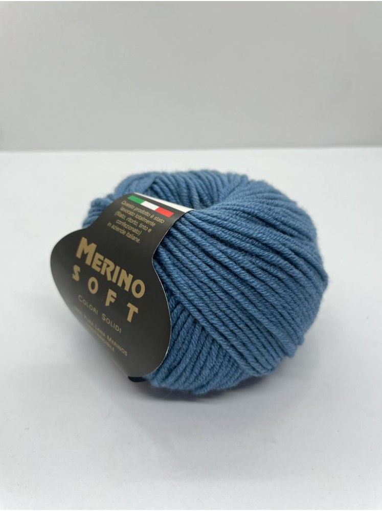 Пряжа Merino Soft Rial Filati 247 Морская волна