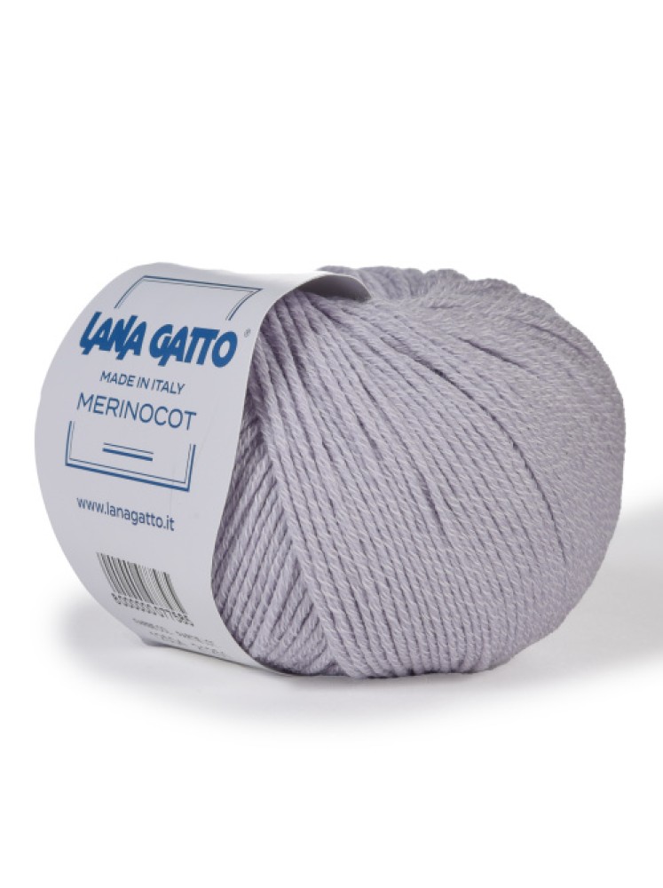 Пряжа Merinocot LANA GATTO 12504 Серо-сиреневый