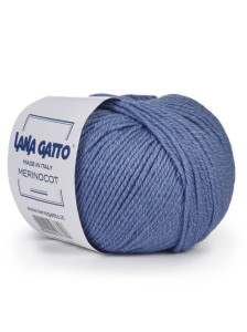 Пряжа Merinocot LANA GATTO 13158 Небесный синий 