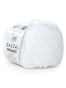 Пряжа Organic Baby Cotton Gazzal 415 Белый