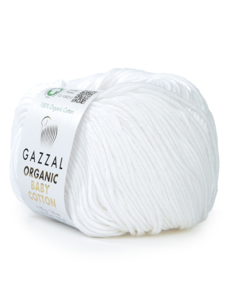 Пряжа Organic Baby Cotton Gazzal 415 Белый