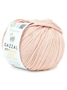 Пряжа Organic Baby Cotton Gazzal 416 Пудра