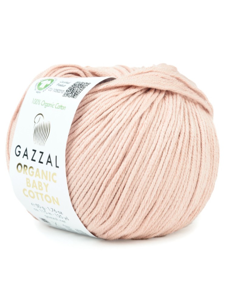 Пряжа Organic Baby Cotton Gazzal 416 Пудра