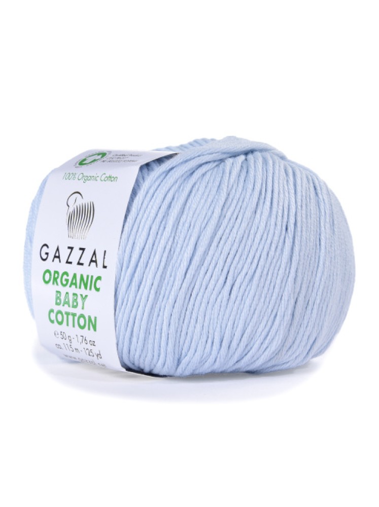 Пряжа Organic Baby Cotton Gazzal 417 Льдинка