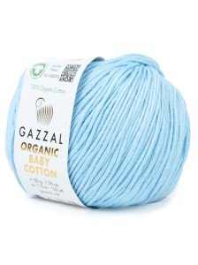 Пряжа Organic Baby Cotton Gazzal 423 Голубой