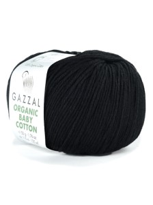 Пряжа Organic Baby Cotton Gazzal 430 Чёрный