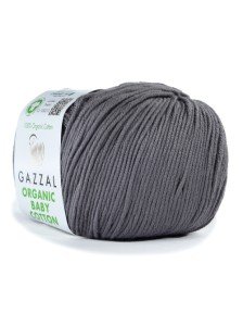 Пряжа Organic Baby Cotton Gazzal 435 Серый