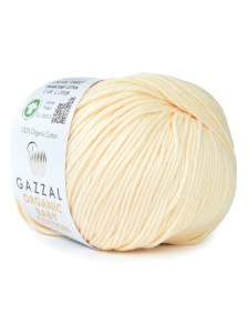 Пряжа Organic Baby Cotton Gazzal 439 Сливочный