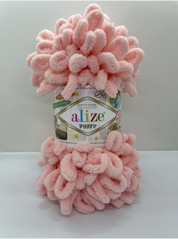 Пряжа Puffy Alize 340 Нежный розовый