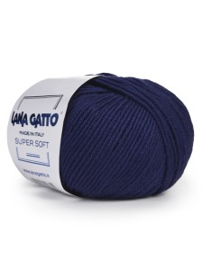 Пряжа Super Soft LANA GATTO 13856 Глубокий синий