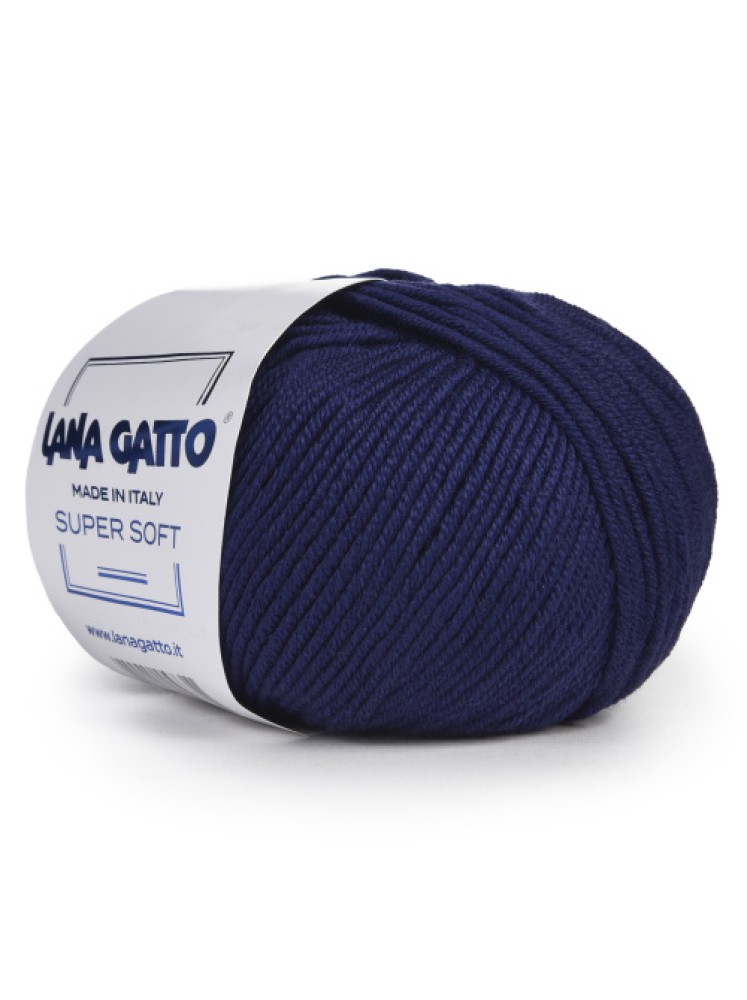 Пряжа Super Soft LANA GATTO 13856 Глубокий синий
