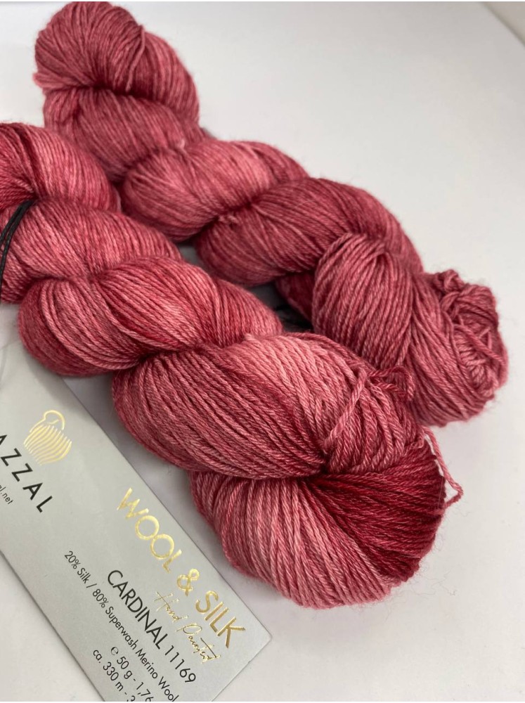 Пряжа Wool&Silk Gazzal 11169 Брусника