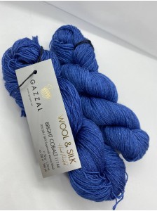 Пряжа Wool&Silk Gazzal 11164 Светлый кобальт