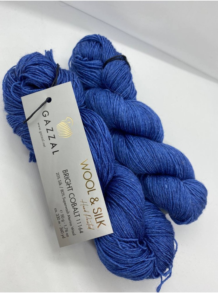 Пряжа Wool&Silk Gazzal 11164 Светлый кобальт