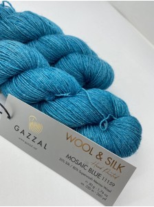 Пряжа Wool&Silk Gazzal 11159 Голубая мозаика